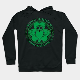 Claddagh Irish Shamrock St Patricks Day T Hoodie